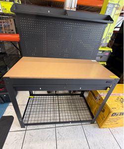 HYPER TOUGH - 48 inch Steel Workbench with Mesh