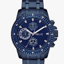 Relic by Fossil Men's Heath Quartz Stainless Steel Sport Watch Navy blue