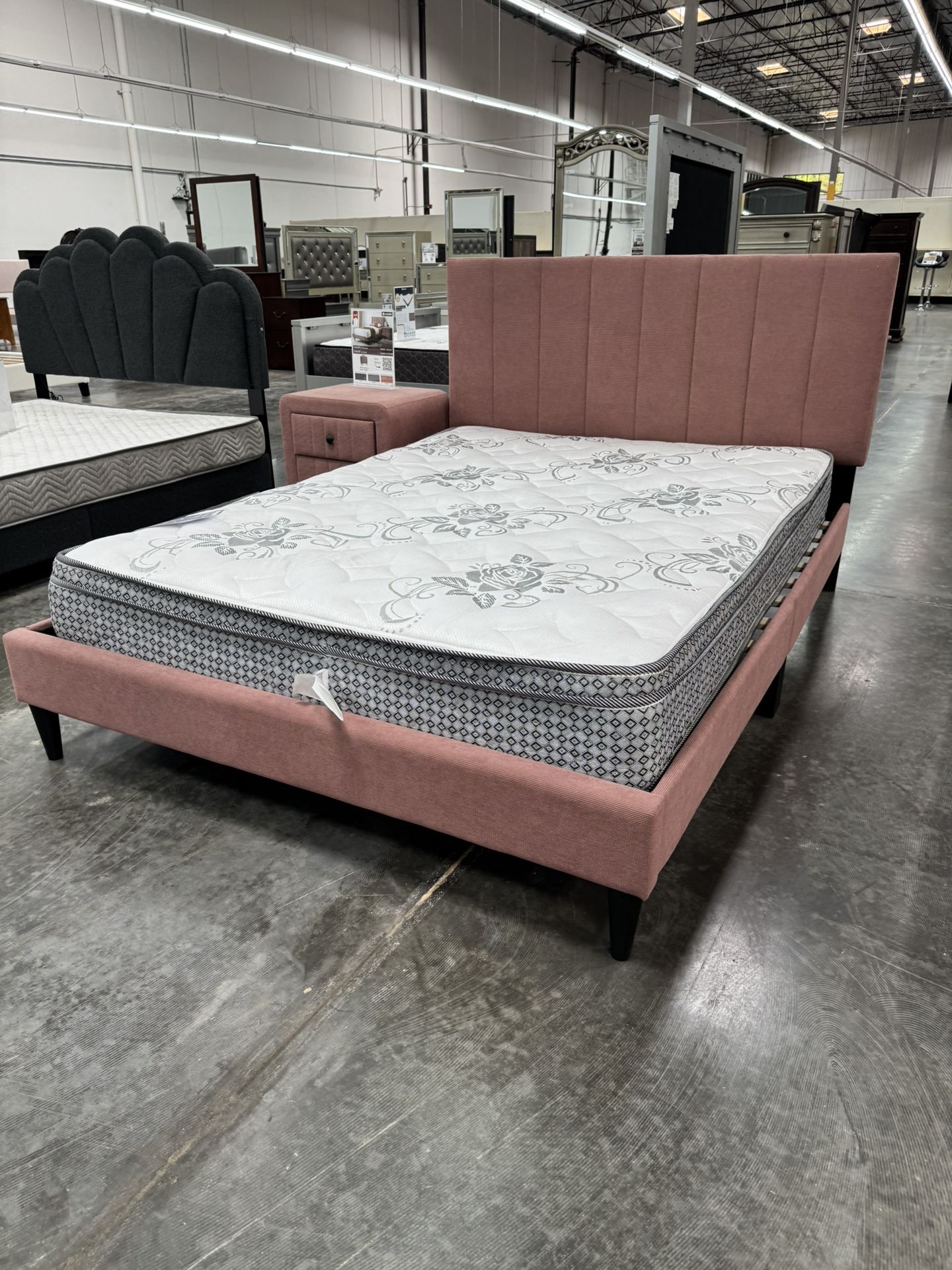 New Full Bed Frame With Mattress