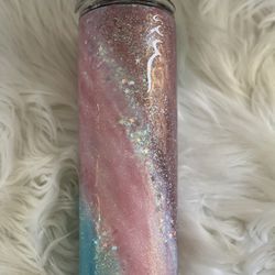Custom Stainless Steel Milky Way Glitter Cup