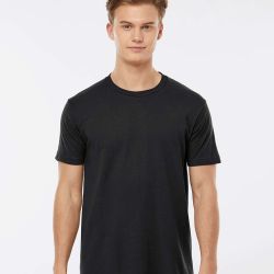 Tultex Unisex Fine Jersey Tee Black - Men's Small