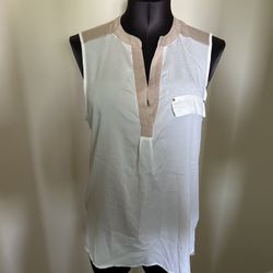 Calvin Klein woman blouse Off white & Tan Size s
