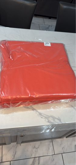 Orange Square Seat Cushion