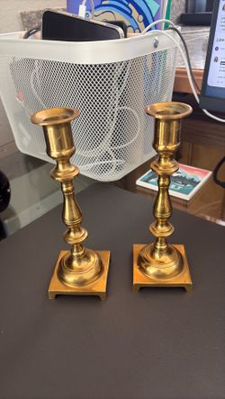 Brass candle holders