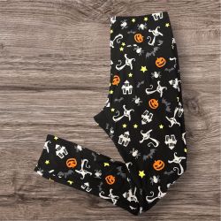 Women’s Halloween Themed Black Leggings