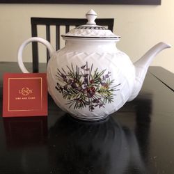 Lenox Etchings Carved Teapot