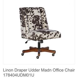 Upholstered Faux Cow Hide  Office Chair