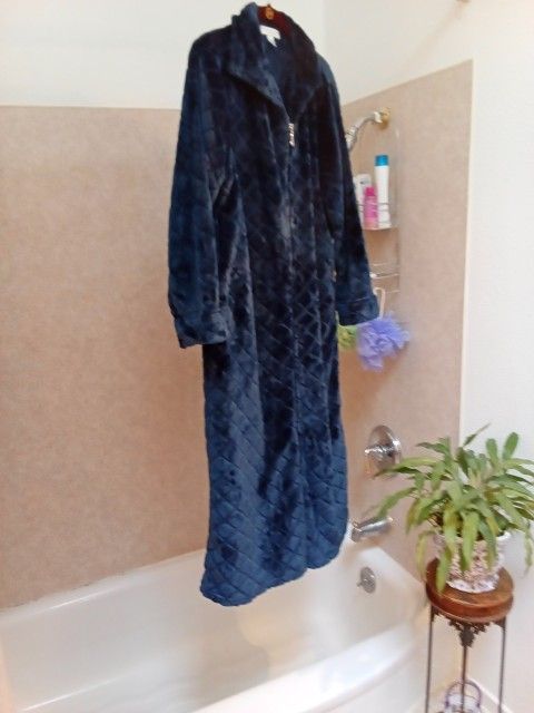 Royal Blue Women's Robe Full Length With Pockets