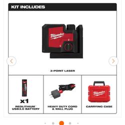 Milwaukee 100 FT 3 Point Laser Level