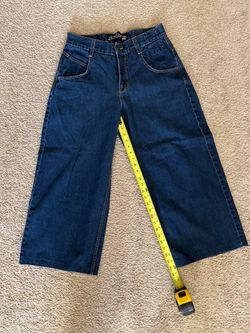 JNCO blue jeans with crown label back pocket