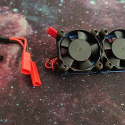 Dual 30mm RC heatsink fans (RC Car Parts)