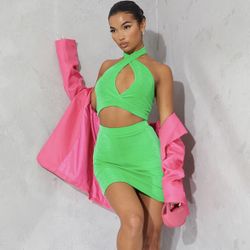 New- Pretty Little Thing Green Set