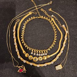Vintage Goldtone Jewelry Lot Trifari Monet