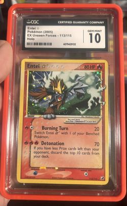 Entei Gold Star Swirled up CGC 10
