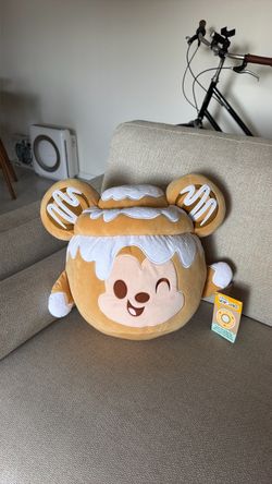 Disney LARGE Cinnamon Swirl Bun Mickey Mouse Plushie | New With Tags