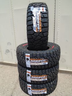 35x12.50R18 LT New Tamarock R/T Rugged Terrain 12 Ply Tires - Red Lettering