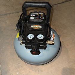 Used Once MCGRAW 3 Gallon, 110 PSI Oil-Free Light-Duty Pancake Air Compressor