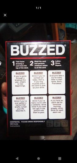 Buzzed An Adult Drinking Game