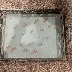 Turquoise Rustic Tray