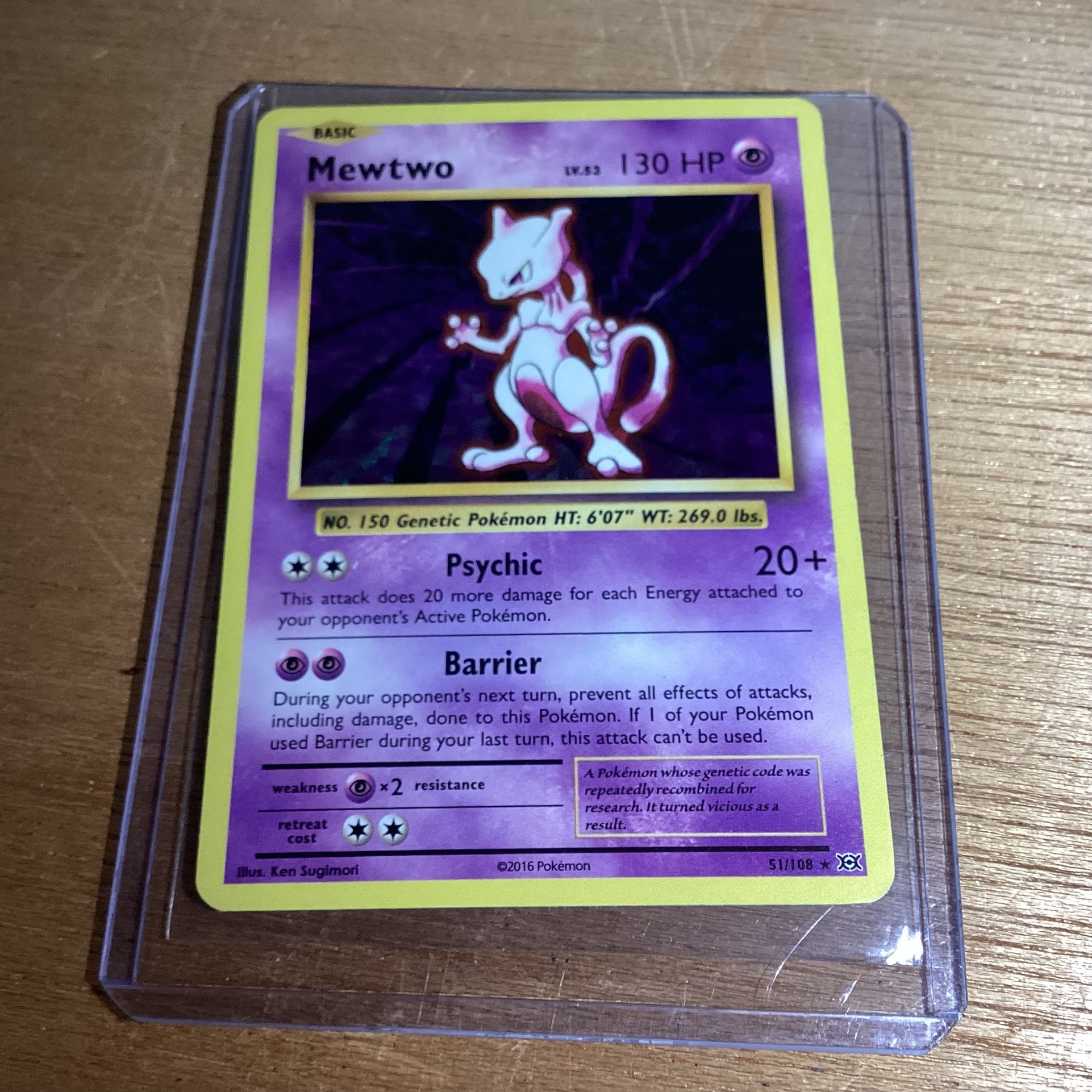 Mewtwo 2016 Pokemon XY Evolutions Holo 51/108