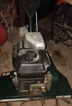 gas-powered Craftsman front-tine garden tiller