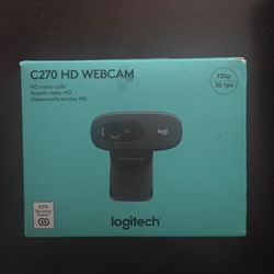 Logitech C270 HD Webcam 720p 30fps USB-A Built-in Mic