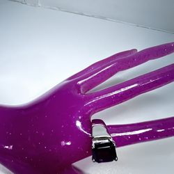 Ring purple stone Size 5 18 K GF