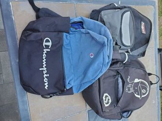 Assorted backpacks