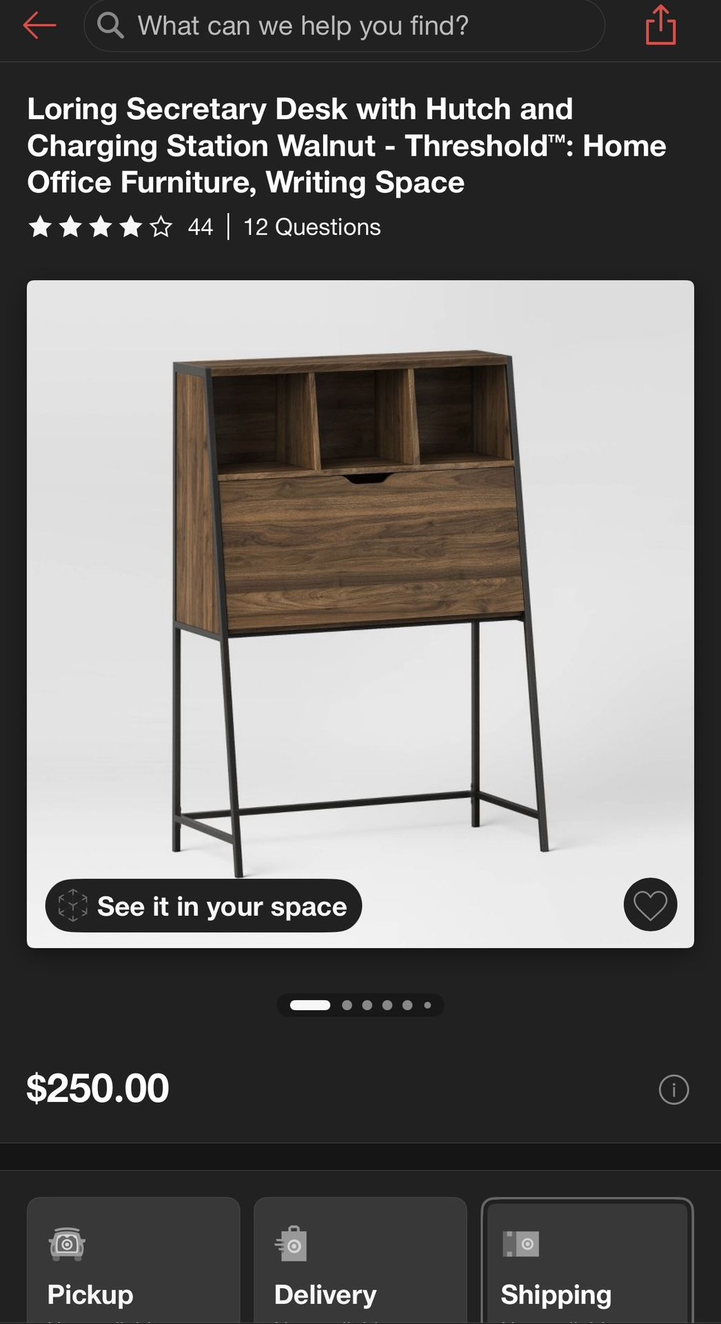 Target Secretary Desk