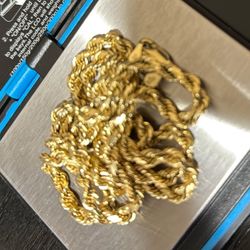 14k Solid Rope Chain 26in.