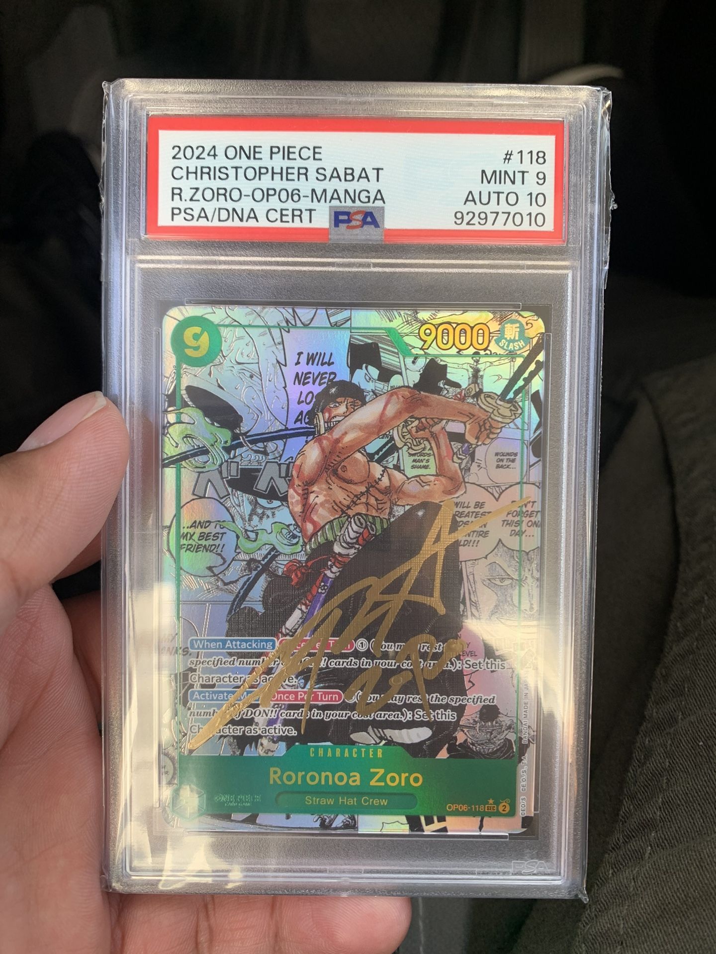 Zoro Manga Signed English Voice Actor