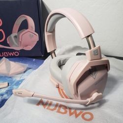 New NUBWO G06 Dual Wireless Gaming Headset W/ Microphone for PS5, PS4, PC, Mobile, Switch: 2.4GHz Wireless + Bluetooth, 100 Hr Battery, 50mm Drivers,