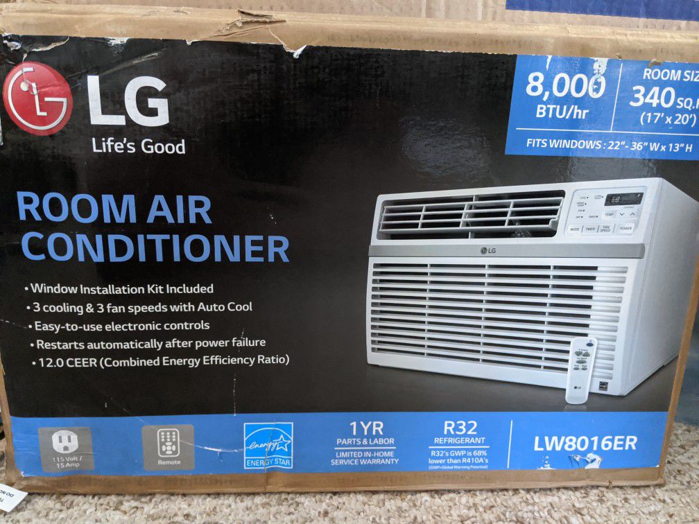 Brand New! LG air conditioner with wall mount.