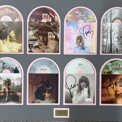 Taylor Swift Ultra Rare 8 Autographed CDs On Custom Matte