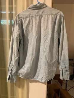 GAP Men’s Light Blue Button-Up Shirt – Size L