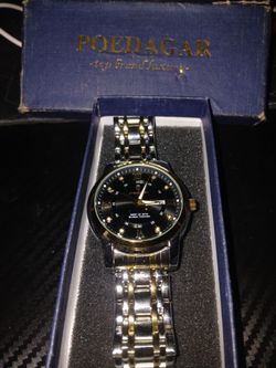 Stainless steel and gold Poedagar Wrist Watch