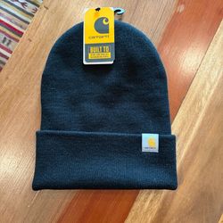 Carhartt Men's AH4597 M Knt Cffd Beanie OS Hats Black - NEW