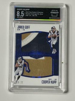 2017 Plates & Patches Goff/Kupp Blue RC /25 #DC-14 Arena Club NM MINT 8.5