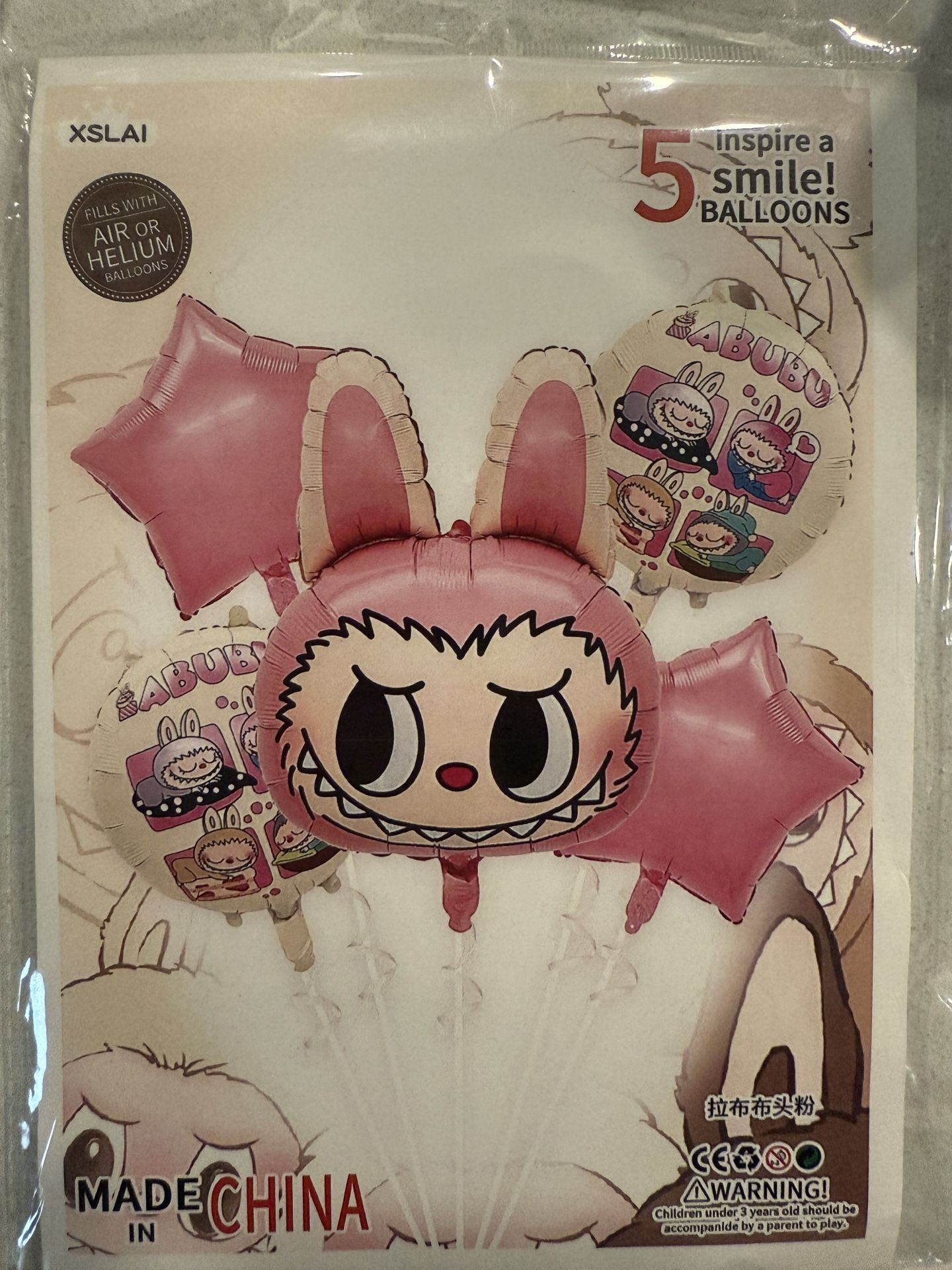 Labubu Balloons Set Of 5