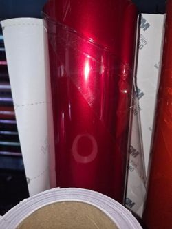 Red metallic vinyl wrap by yard 5x3