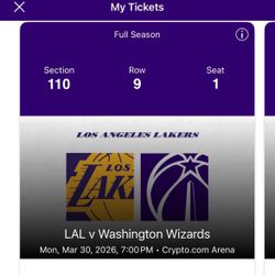 Lakers Vs Wizards - Mon Mar 30
