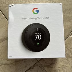 Google Nest Learning Thermostat - Programmable Smart Thermostat for Home - 3rd Generation- Works with Alexa - Black