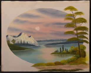 Alpine Sunset Oil On Canvas