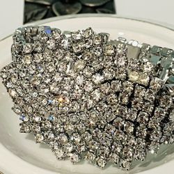  1950s Rhinestone Bracelet Evening Bracelet