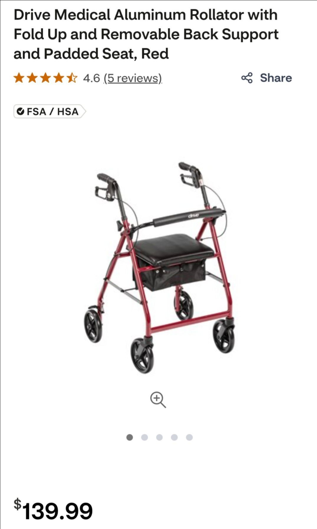 Walker with seat ( new)