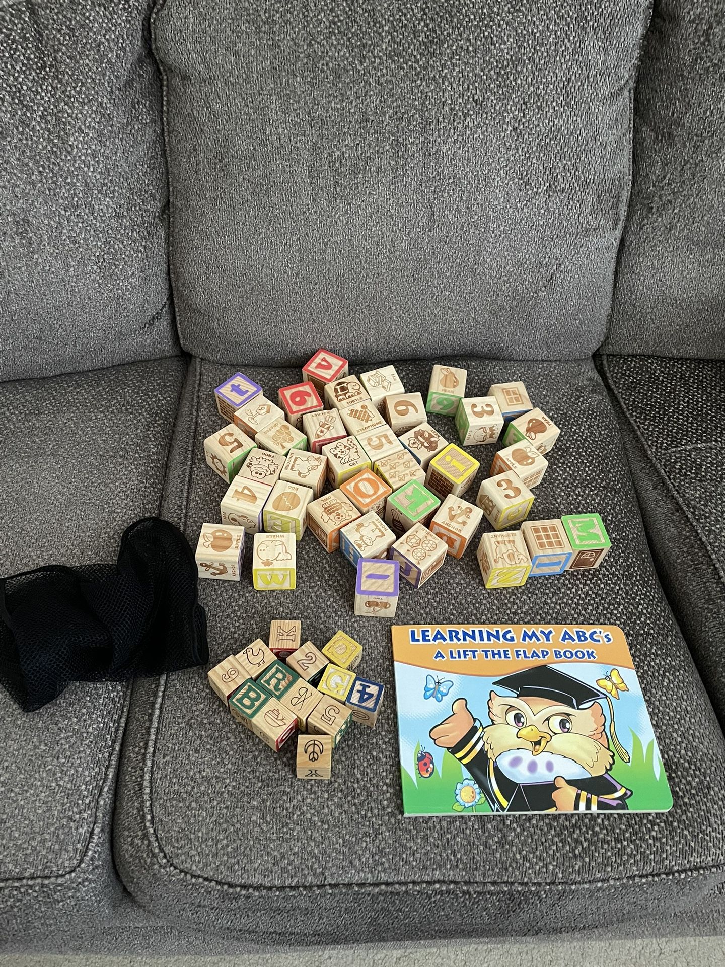 Wooden Blocks bundle (53) with board book toy bundle