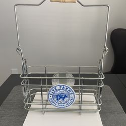 Five Farms Vintage Metal Milk Crate