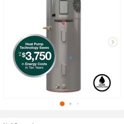 Rheem ProTerra 50 Gal. Smart High Efficiency Hybrid Heat Pump Water Heater w/ Leak Detection & Auto Shutoff - 10-Year Warranty