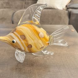 Glass Fish Statue 