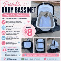 👶 PORTABLE BABY BASSINET — ONLY $8! 👶